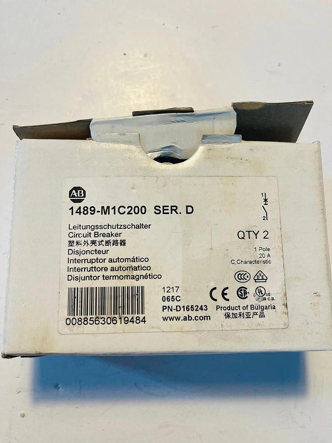 Allen Bradley Circuit Breaker 1489-M1C200 #K-1054