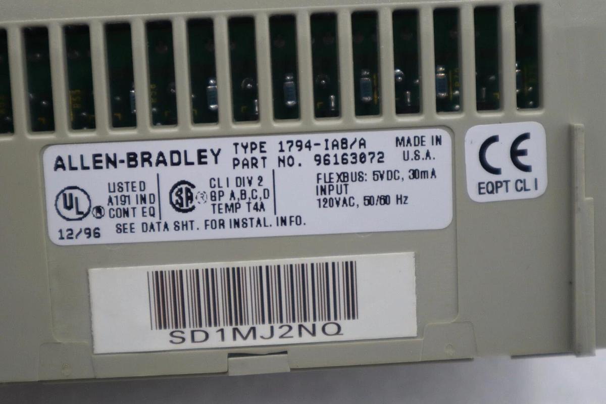 Used Allen Bradley 1794-IA8 1794-1A8 1794-IAB 1794-TBN Flex I/O Input Module #L-465C