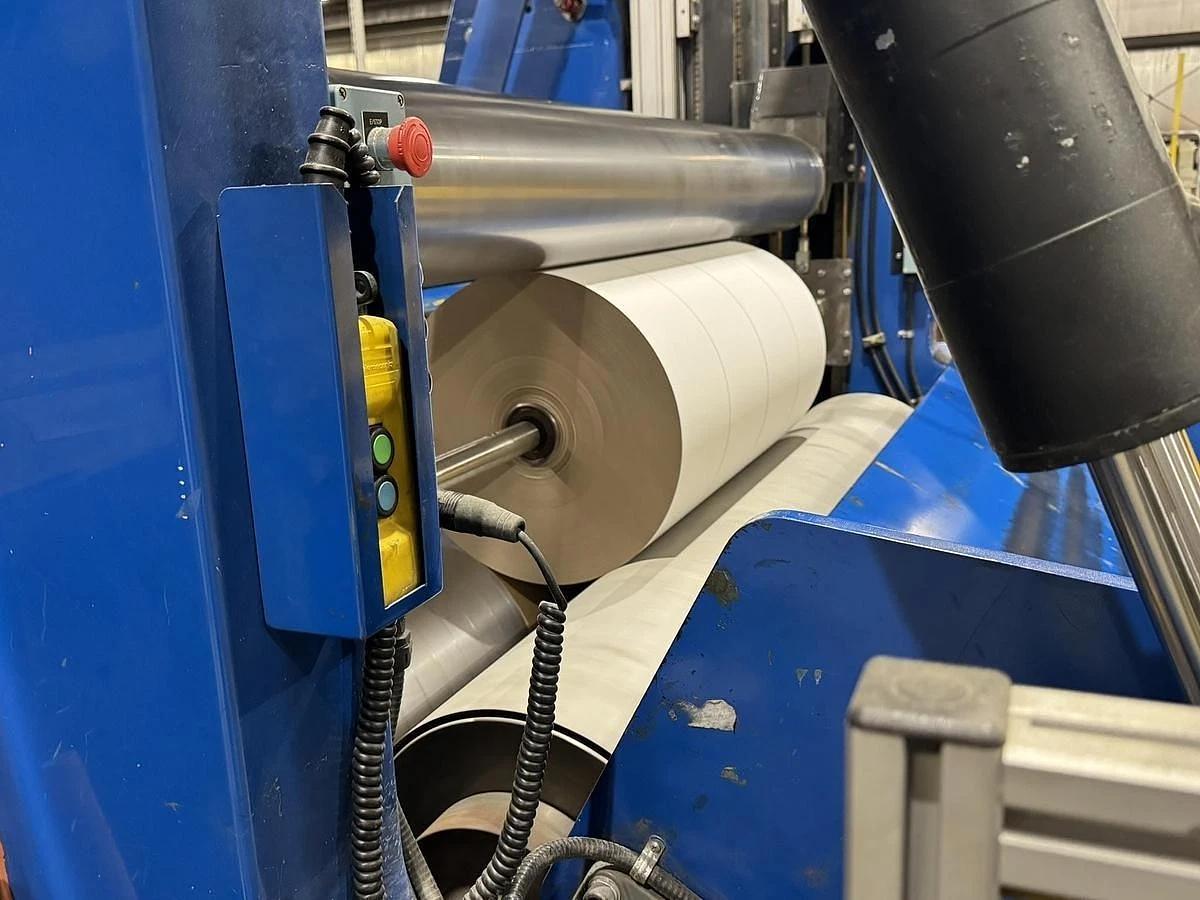 Used 80” WIDE AUSQUIP MODEL JM-80-60 TWO DRUM WINDER - UPDATED HMI