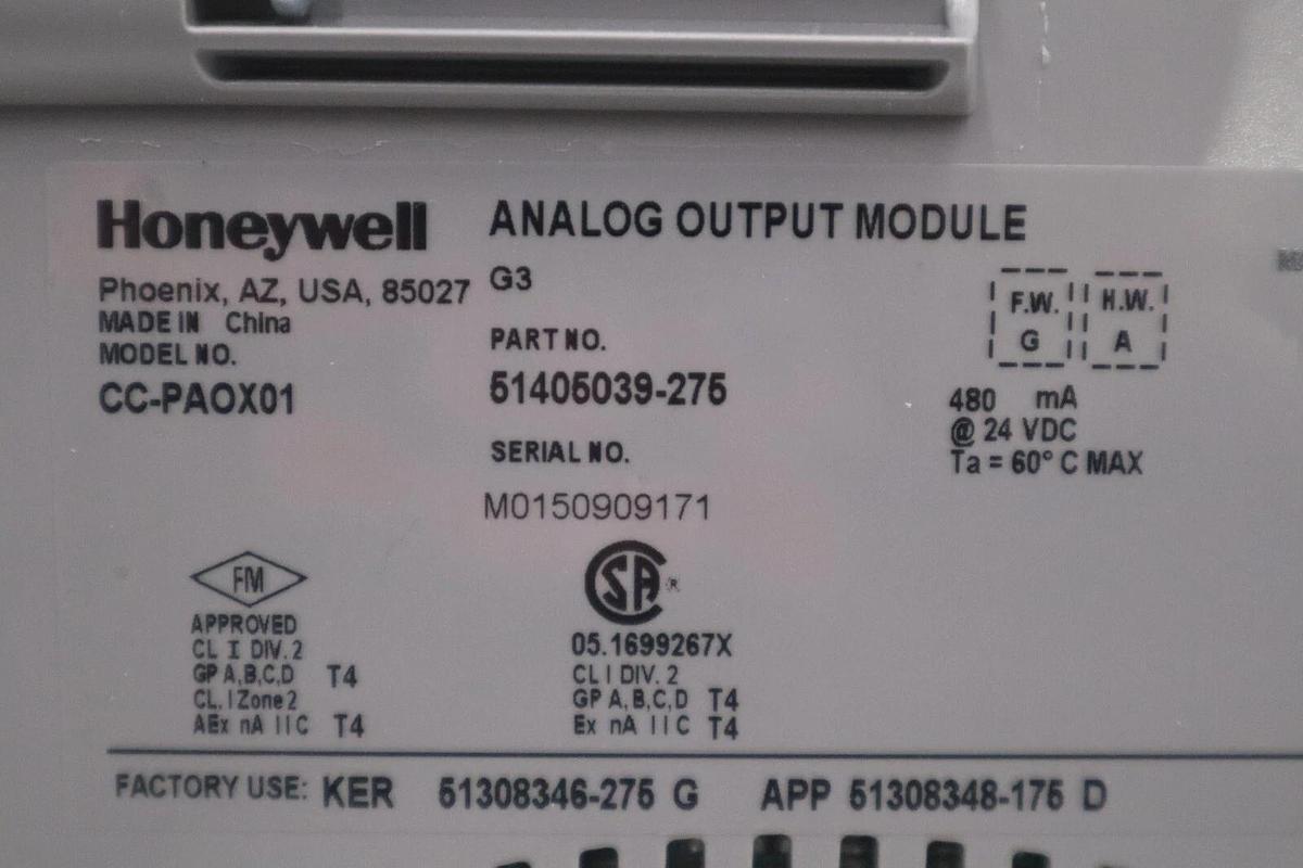 Honeywell 51405039-275 Analog Output Module CC-PAOX01 NEW UNIT STOCK G204A