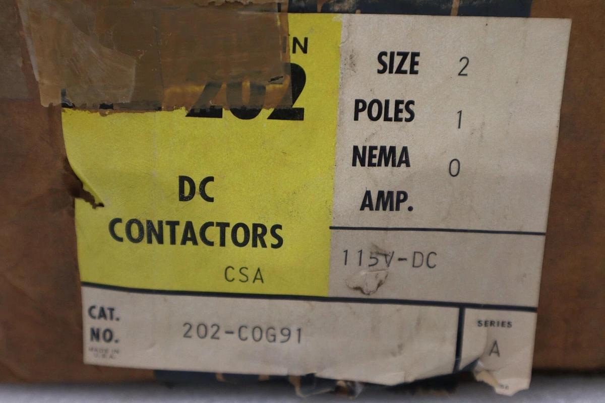 Used NEW ALLEN BRADLEY 202-C0G91 SER. A CONTACTOR 45 AMPS 125V STOCK 5464