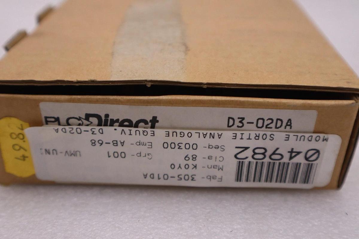 Used Automation Direct D3-02DA Analog Output Module - STOCK GF595A