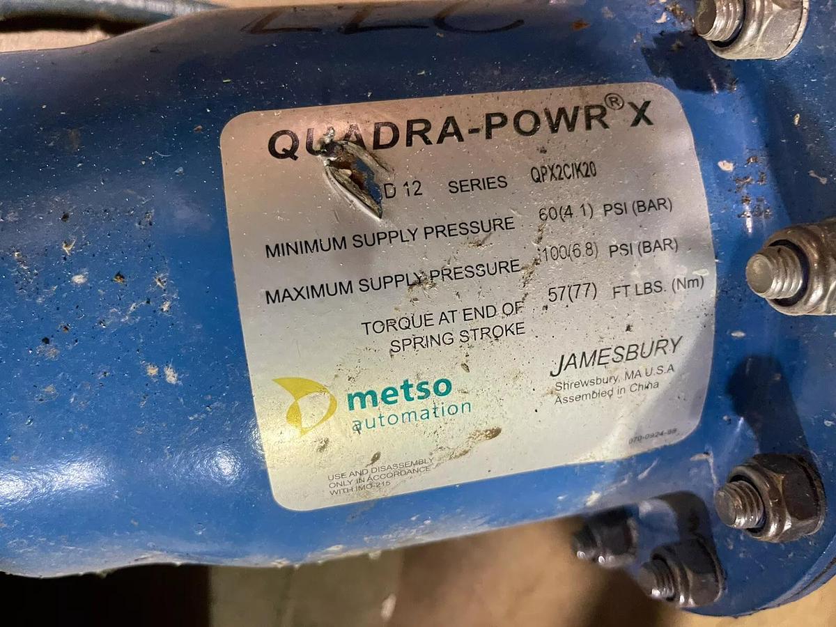 Used 3" JAMESBURY QUADRA-POWR X METSO QPX2C/K20 100PSI V-BALL VALVE NELES S-58 W-25