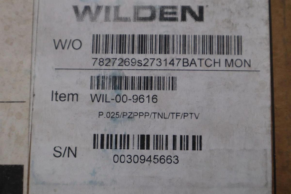 Used Wilden WIL-00-9616 Pneumatic Diaphragm Pump P.025/PZPPP/TNL/TF/PTV #GF680