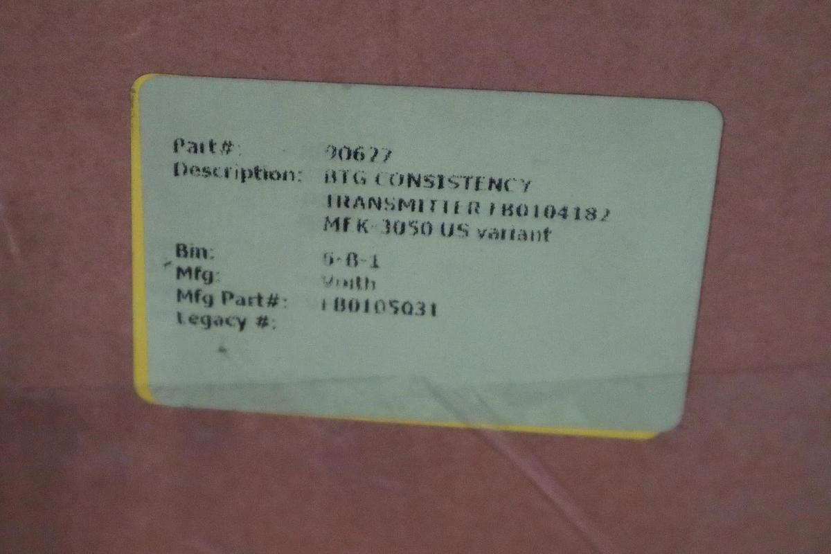 BTG MEK-3000 Twin Torque Rotating Consistency Transmitter (NO DISPLAY) NEW