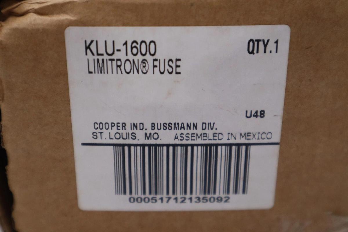 Used NEW IN BOX EATON BUSSMAN KLU-1600 600VAC 1600A STOCK H1145
