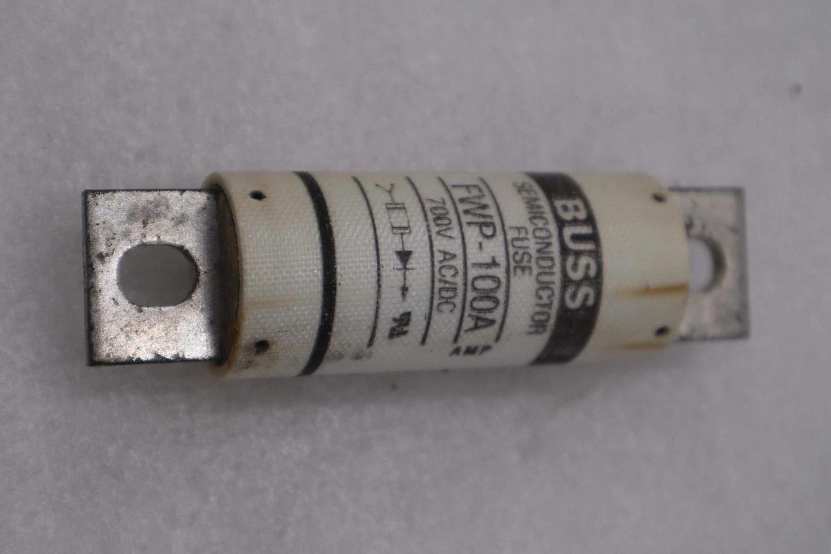 Used LOT OF 2 - Cooper Bussmann FWP-100A Semiconductor Fuse - STOCK H-1694A