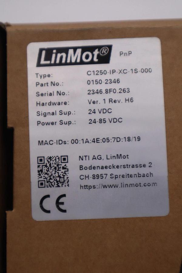 LINMOT TYPE C1250-IP-XC-1S-000 PART NO. 0150-2346  SERVO DRIVE NEW UNIT #313-C