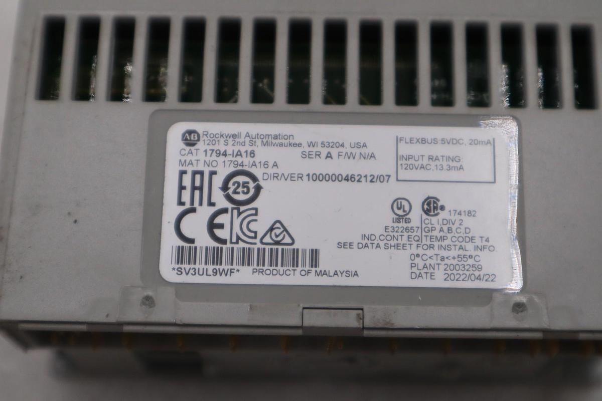 Used NEW OPEN BOX AB Allen Bradley 1794-IA16 Input Module 1794-IA16 STOCK K2108CC
