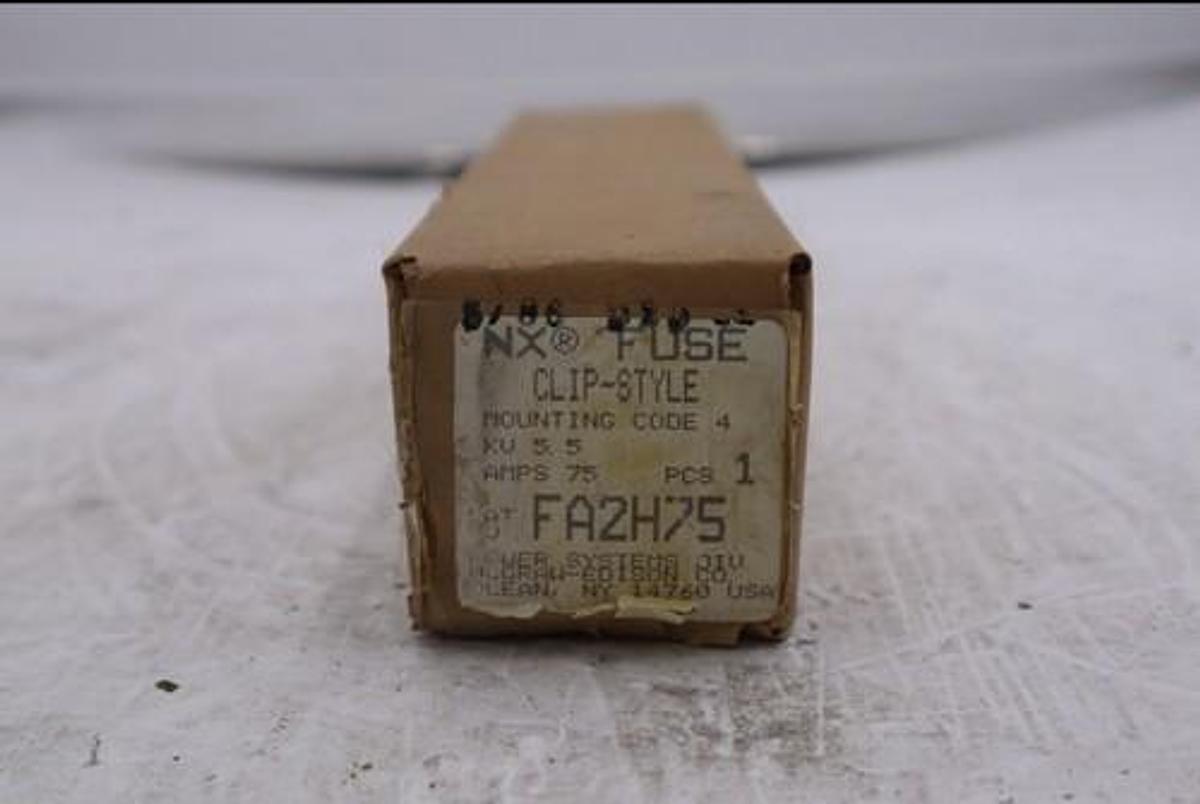 COOPER POWER SYSTEMS, TRANSFORMER PROTECTION FUSE, FA2H75, TYPE NX, 5.5 KV L-176
