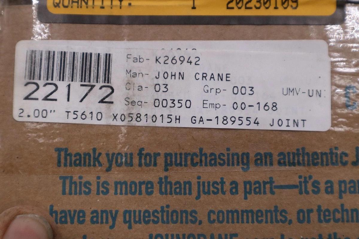 Used John Crane TYPE 5610 SIZE 2" X0581015H - NEW IN BOX - STOCK GF937