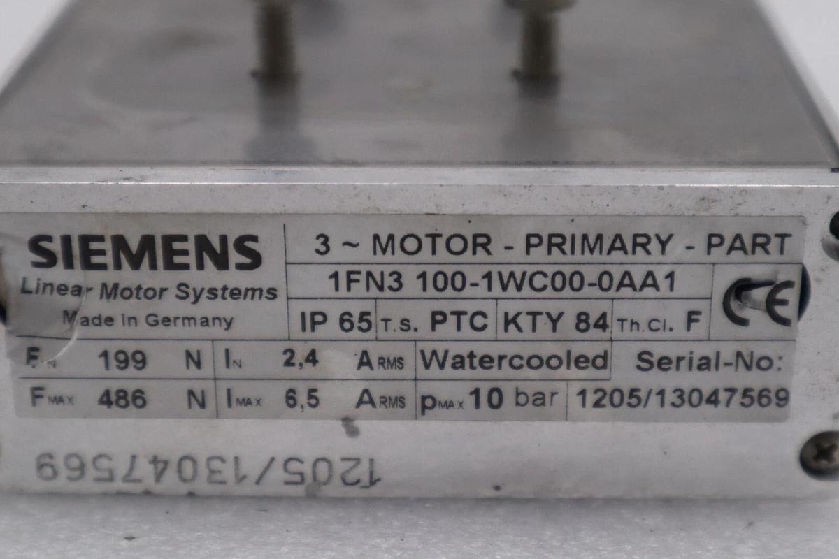 Used SIEMENS 1FN3 100-1WC00-0AA1 MOTOR STOCK K-2989-A