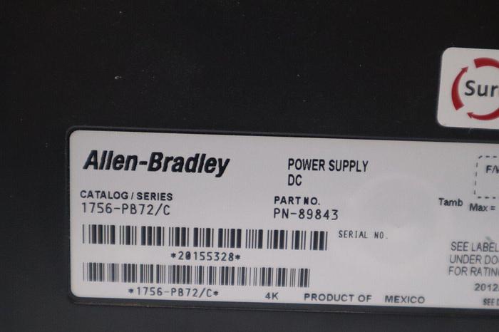 Used ALLEN BRADLEY 1756-PB72/C 1756-A17/B CHASSIS 17-SLOT PLC STOCK 5714