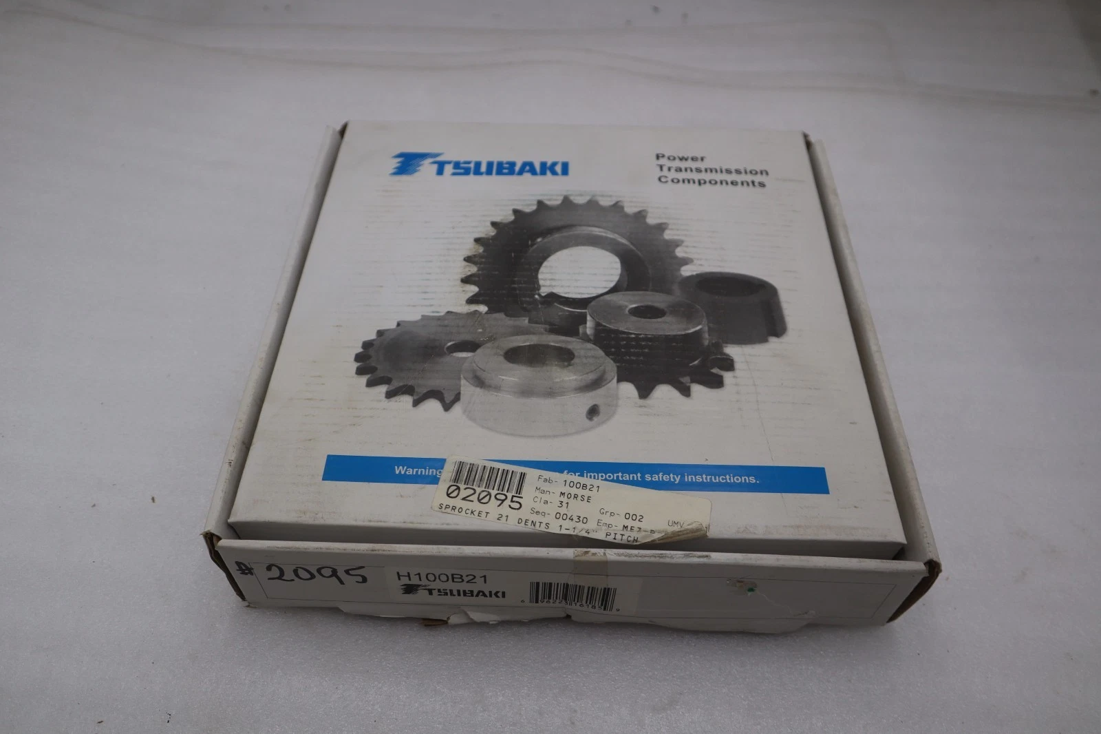 Used TSUBAKI H100B21  1-1/4" SPROCKET 21 DENTS - STOCK SGF121