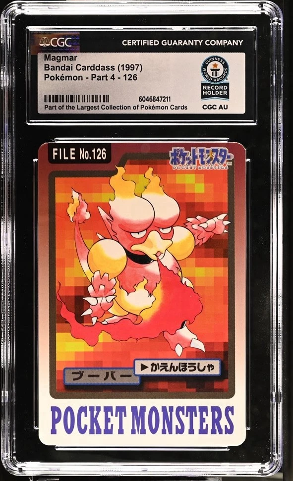 Used Magmar 126 Pocket Monsters Carddass 1997 Japanese Pokemon CGC WORLD RECORD 1/1