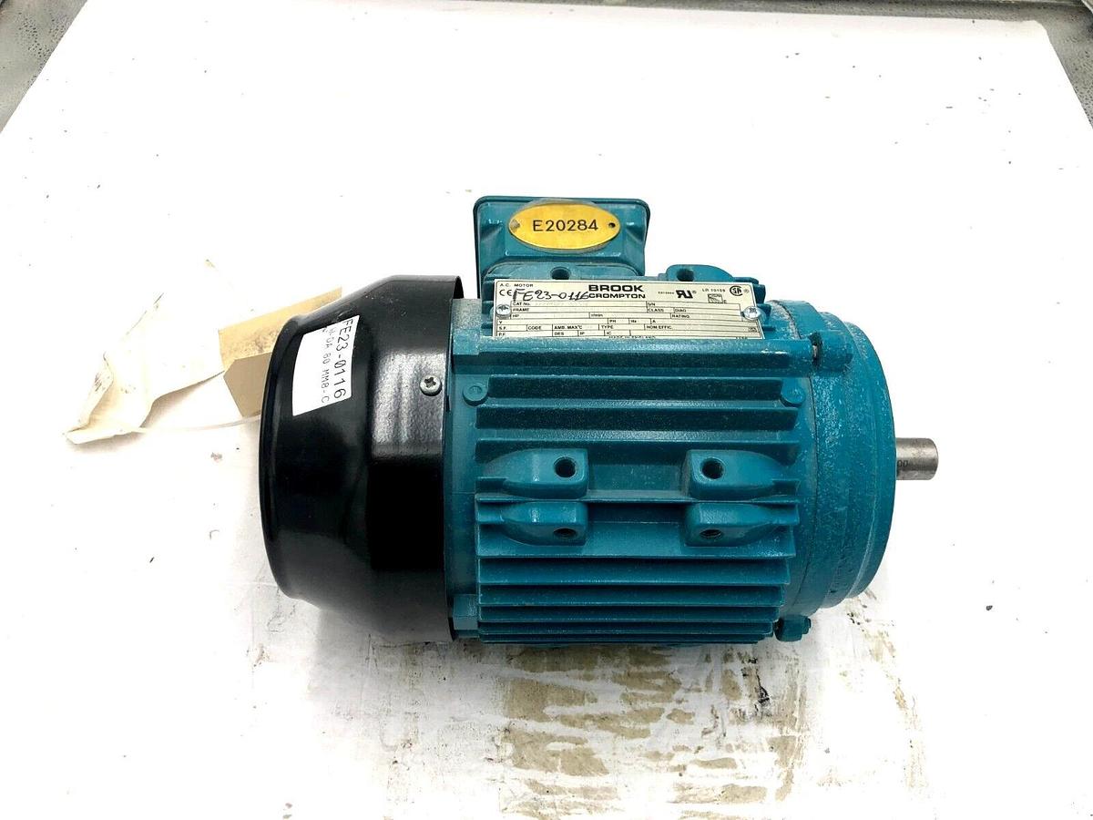 Used BROOK CROMPTON XXXXXSXXF2AAAX AC MOTOR 3PH 834RPM 480V STOCK S-125
