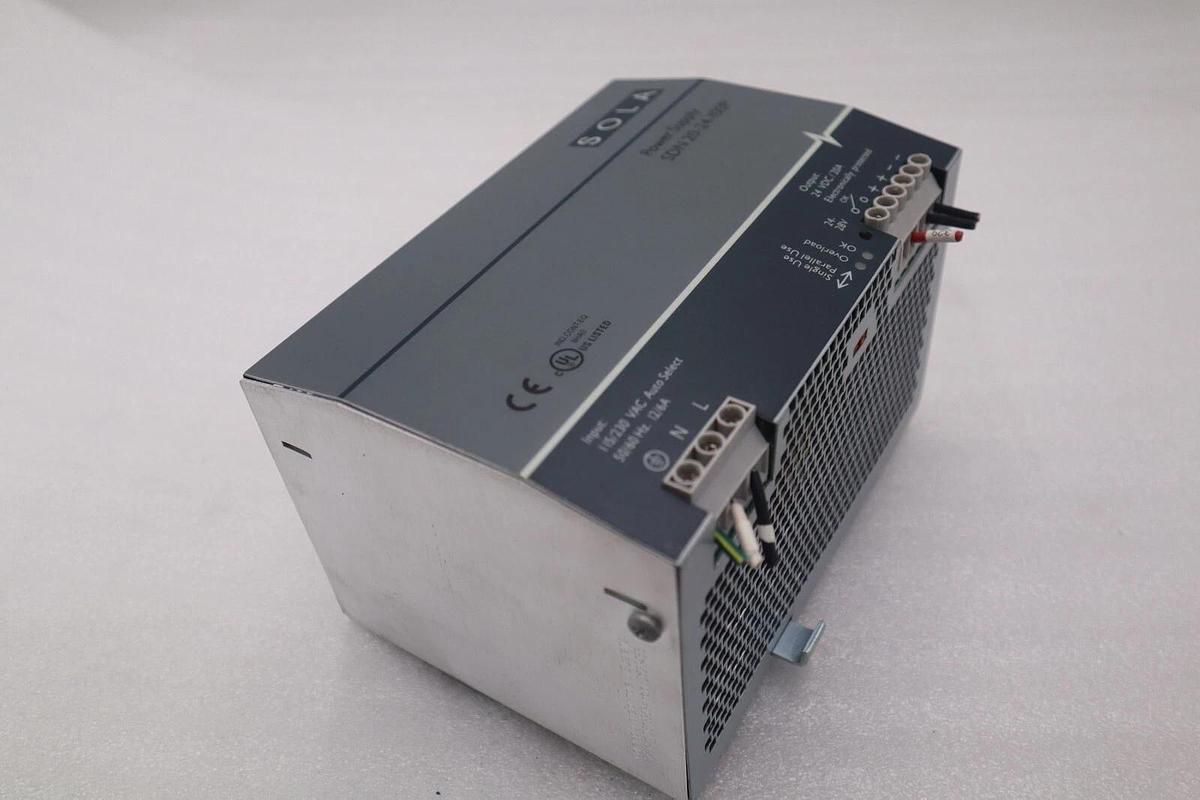 Used SOLA/HEVI-DUTY SDN 20-24-480C DIN Rail Power Supply 24VDC STOCK B-1377