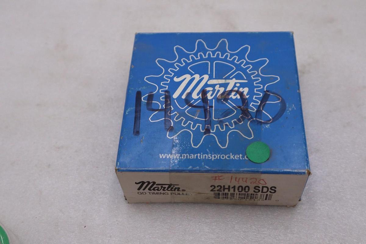 Martin 22H100 SDS Timing Belt Pulley QD Bushing Bore - NEW IN BOX - STOCK GF502A