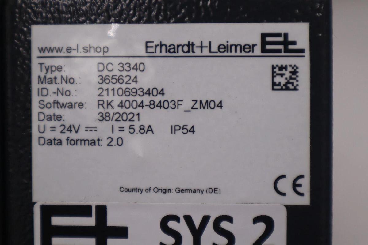 MCR ERHARDT & LEIMER WEB CONTROL SYSTEM NEW DC3340 / AG4497 STOCK 5148