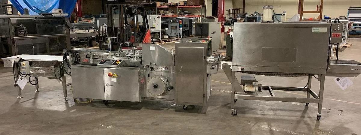 Used SHANKLIN F-1A CDA STAINLESS STEEL FOOD GRADE SIDE SEAL SHRINK WRAPPER