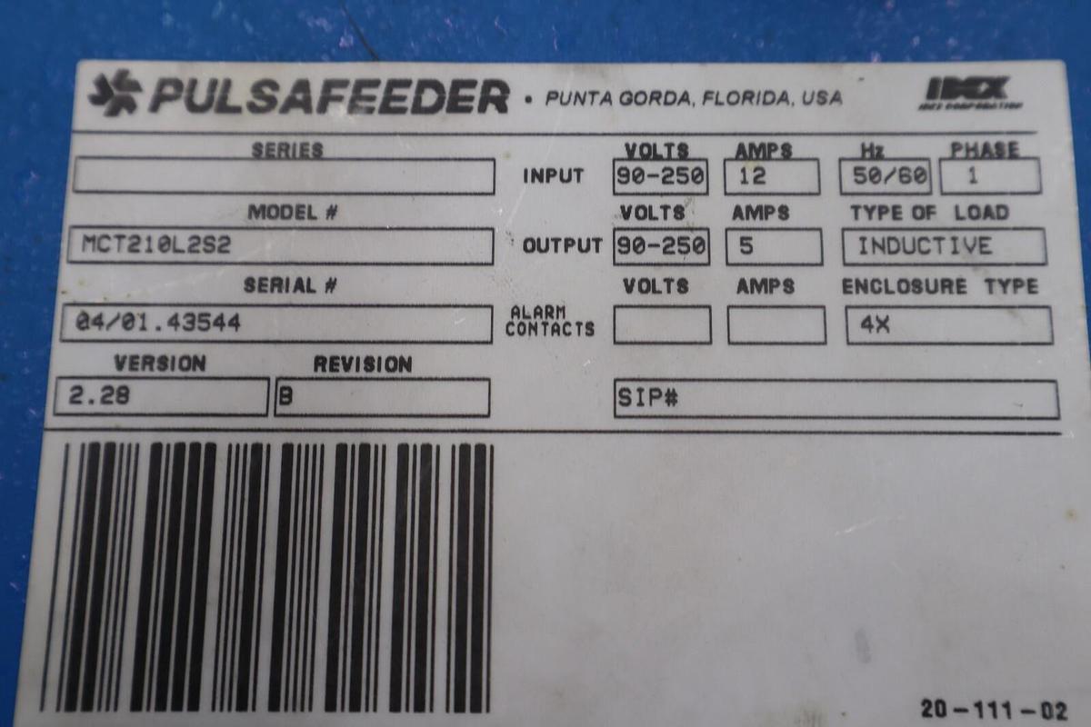 Used NEW Pulsatron Metering Control MCT210L2S2 Stock 2192