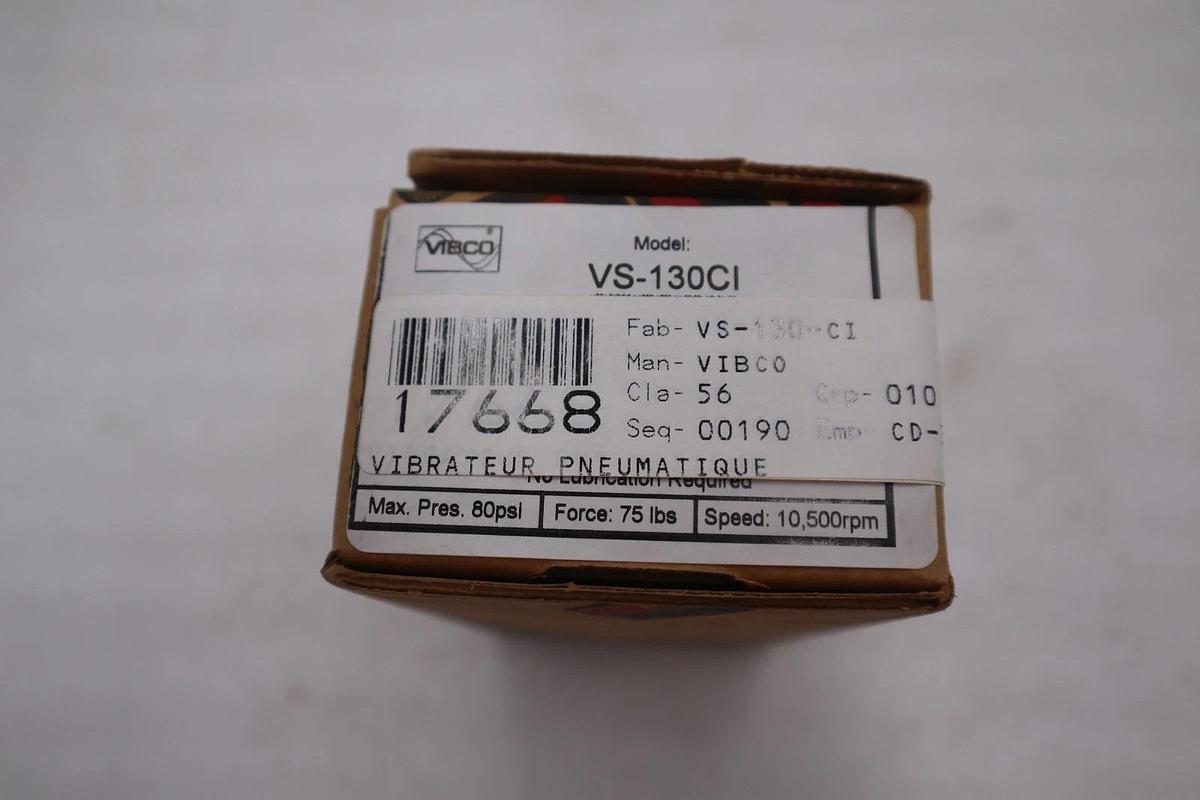 Used VIBCO INC VS-130CI / VS130CI ORIGINAL SILENT TURBINE VIBRATOR - STOCK GF498A