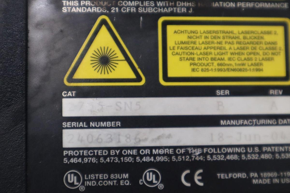 Used NEW Accu-sort 2755-SN5 SER.B Adapta-Laser Scanner/Barcode Reader STOCK H1200