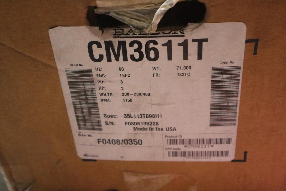 Used ABB M3611T AC MOTOR 3HP 1750RPM 3PH 60HZ - STOCK SGF61