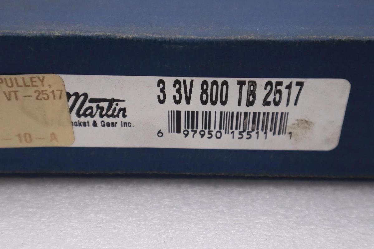 Used Martin 3-3V-800-TB-2517 V-Belt Sheave 3 3V 800 TB 2517 NEW STOCK 4915CC