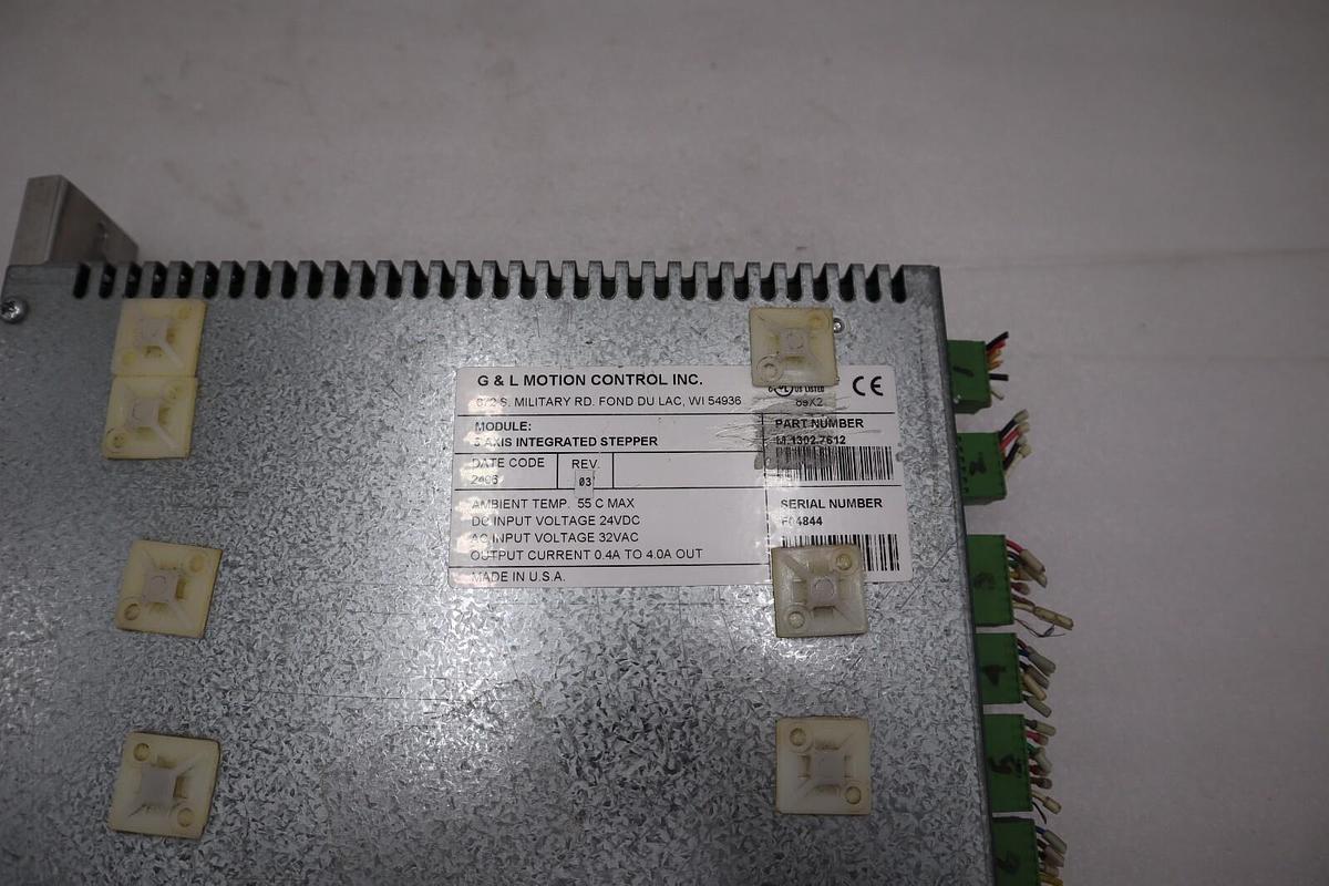 Used G & L MOTION CONTROL M.1302.7612 5-Axis Integrated Stepper 32Vac STOCK 5135A