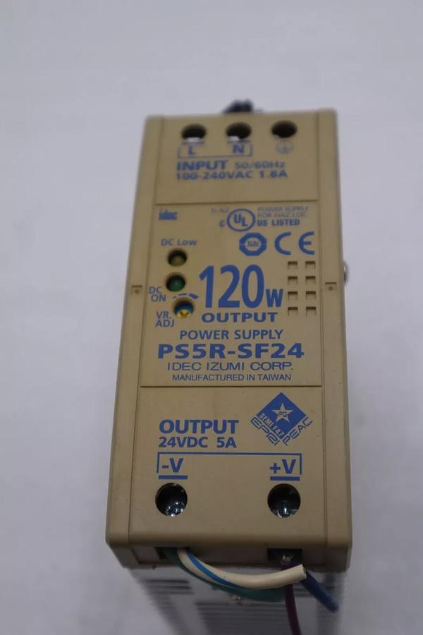 Used IDEC IZUMI CORP PS5R-SF24 POWER SUPPLY 120W STOCK K-2993-A