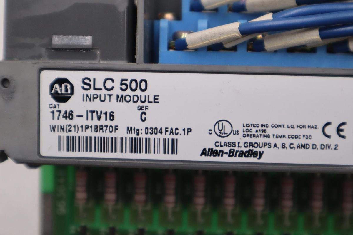 Used AB Allen-Bradley SLC500 1746-ITV16 Input Module Ser C 10-30VDC STK 5348A