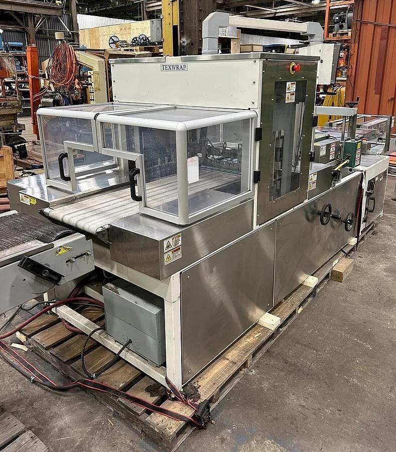 Used TEXWRAP 1809SS SERVO SIDE SEAL SHRINK WRAP SYSTEM W/ TEXWRAP 24"L ADJUSTABLE WID