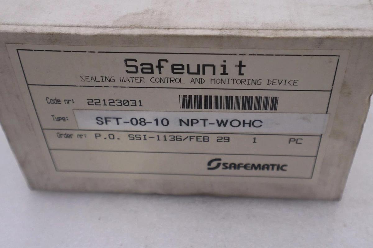 Used Safematic 22123031 Safeunit SF-08-10 Seal Water Control - STOCK GF772