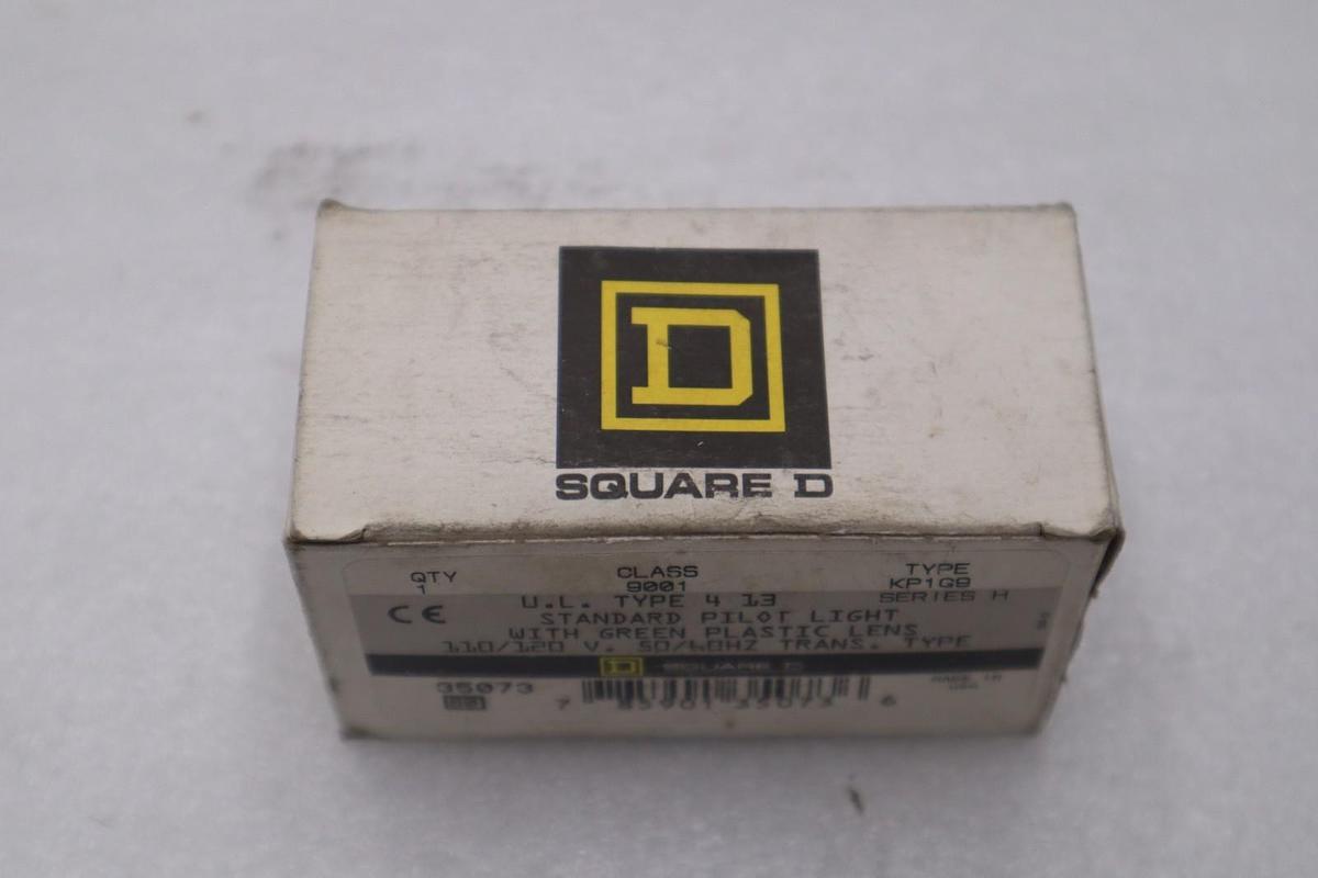 Used SQUARE D 9001 KP169 PILOT LIGHT GREEN LENS STOCK #G-99B