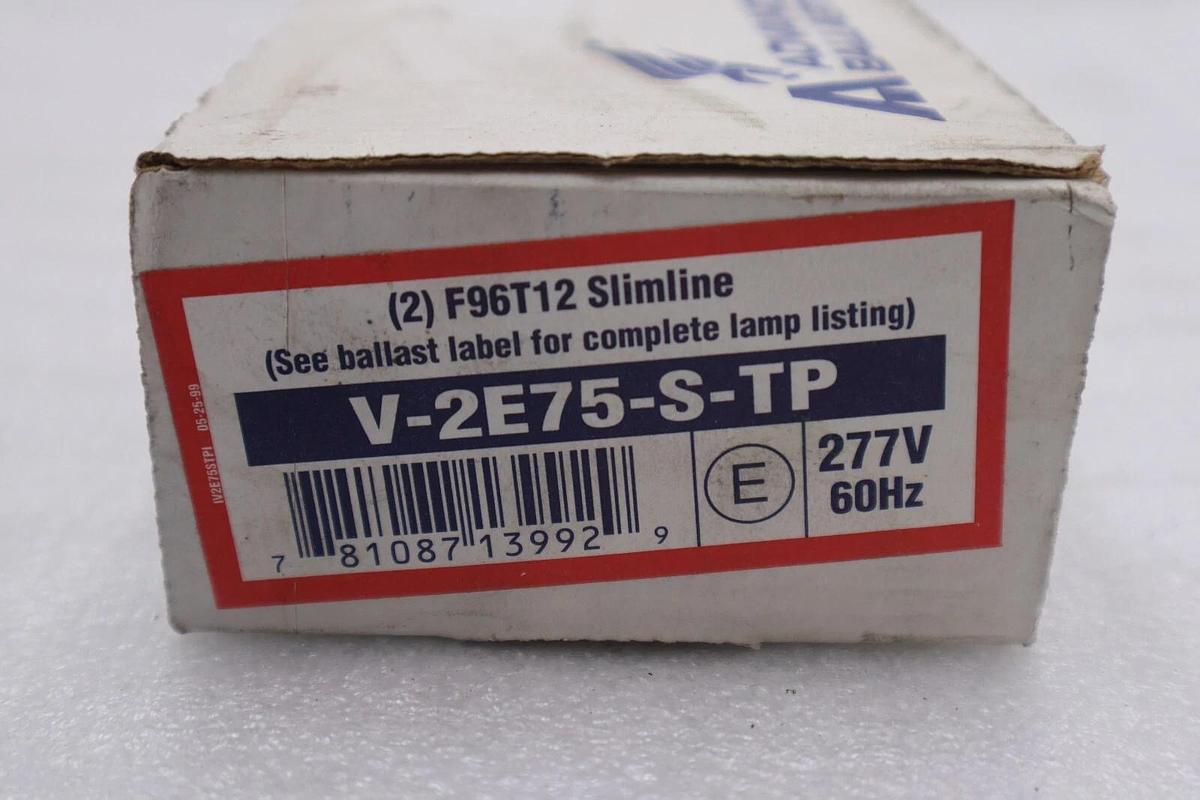 NEW OPEN BOX Advance V-2E75-S-2-TP 277V Mark III Energy Saver 2 Ballast STK 4538