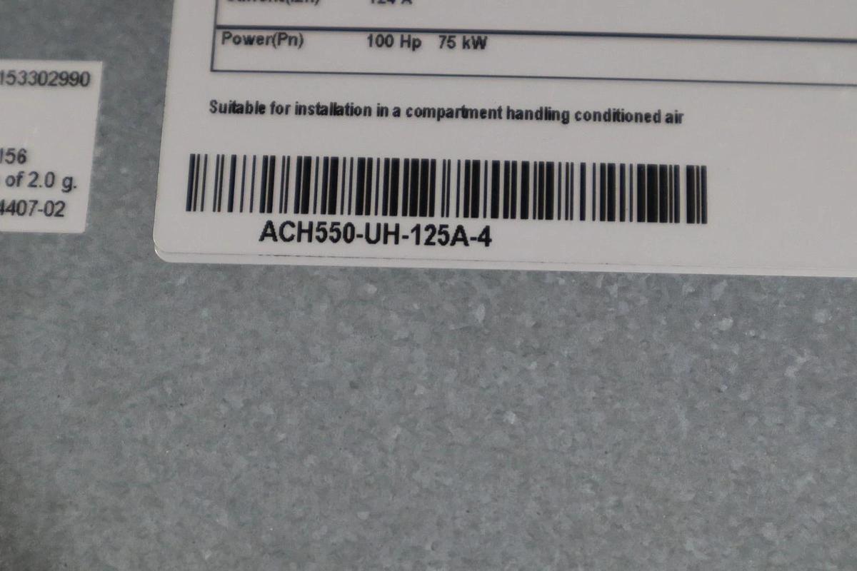 Used ABB ACH550-UH-125A-4 AC DRIVE 550 SERIES 3 PHASE 380-480 V AC STOCK HP142