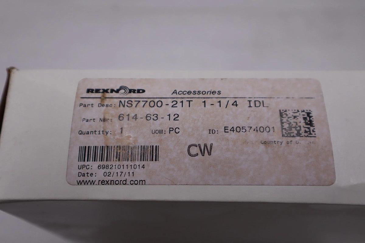 Used NEW REXNORD NS7700-21T 1-1/4 IDL SPROCKET STOCK H1560