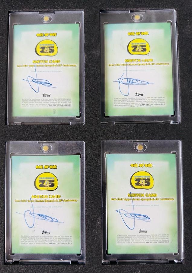Used 2025 Topps Chrome SpongeBob SquarePants  1/1 Sketch Card Ultimate Collection
