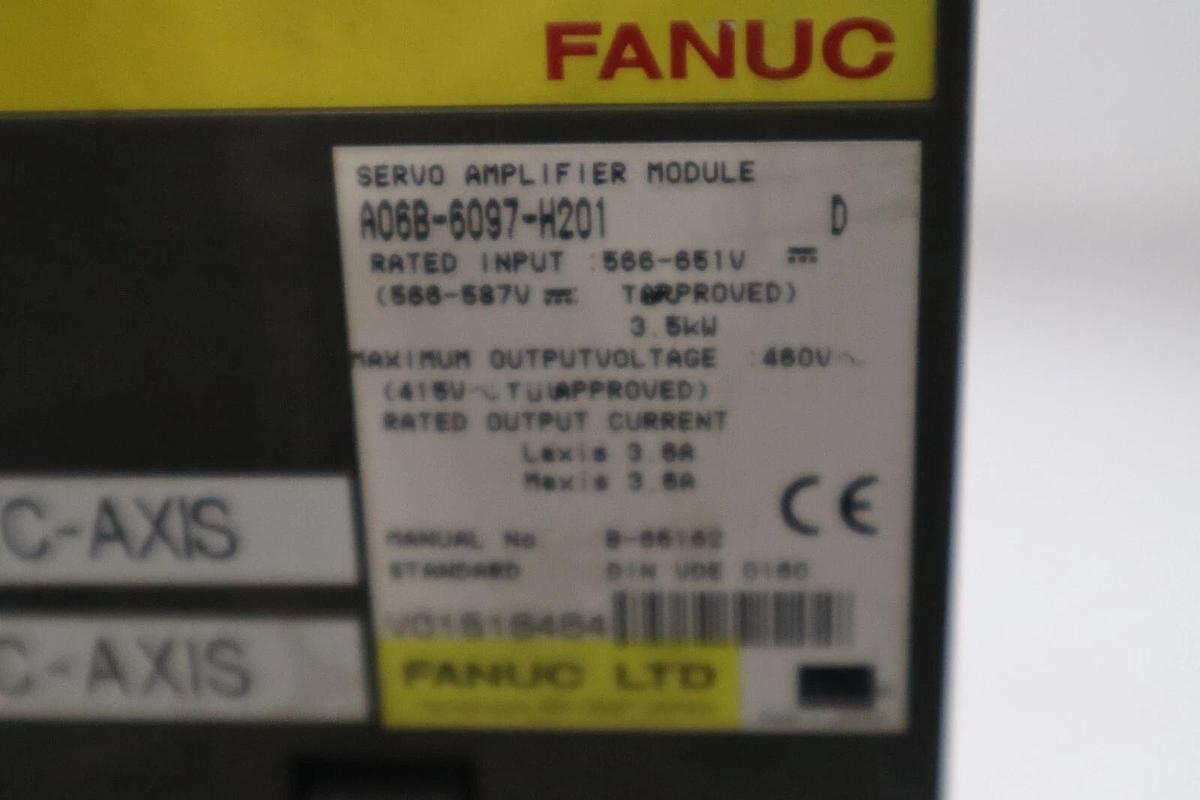 Used Fanuc A06B-6097-H201 Servo Amplifier Module STOCK 2303-D