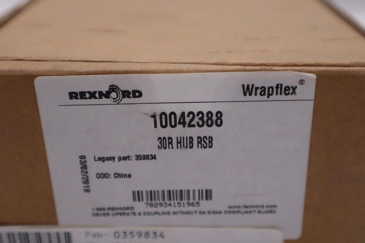 REXNORD 10042388 359834 30R HUB RSB - NEW IN BOX - STOCK GF446A