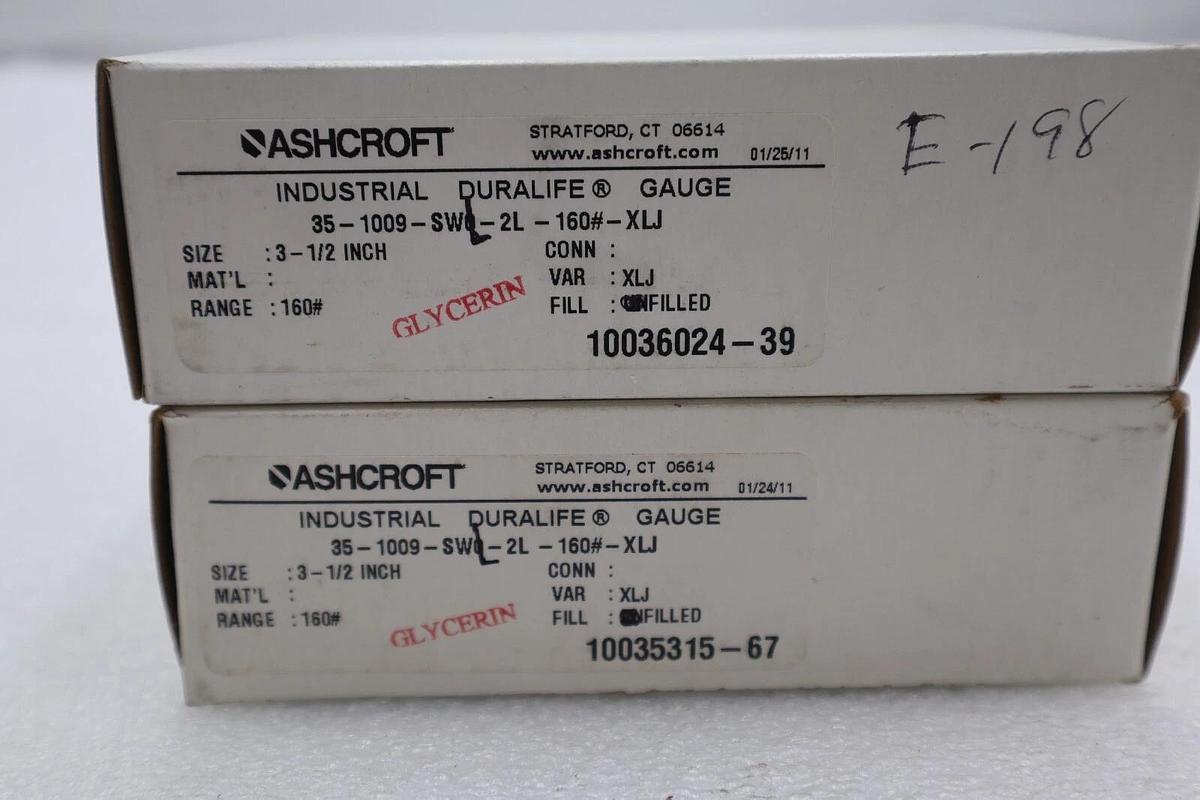 Ashcroft 10036024-39 XLJ Pressure Gauge #K-2239