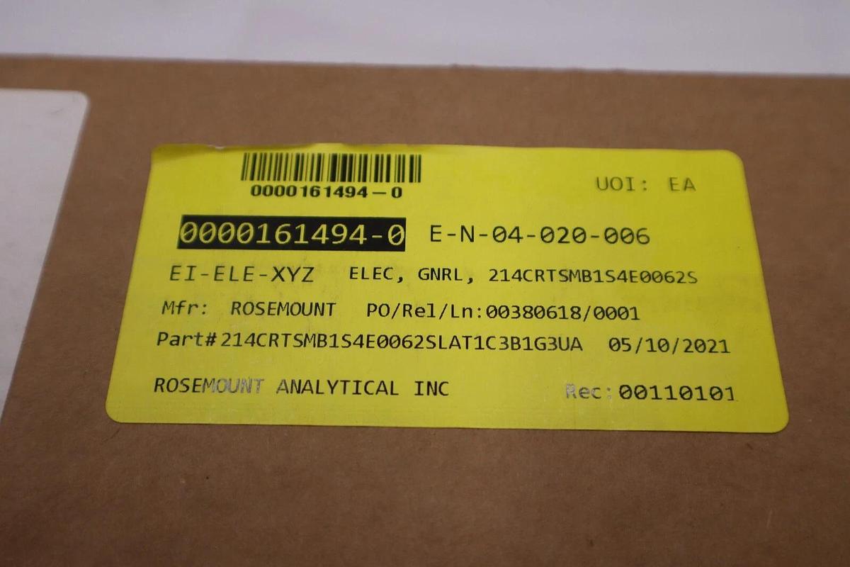 Used Rosemount 214C Temperature Sensor 214CRTSMB1S4E0062SLAT1C3B1G NEW STOCK G368