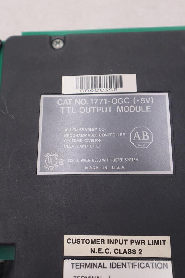 Used ALLEN-BRADLEY 17710G TTL OUTPUT MODULE +5V STOCK #3238