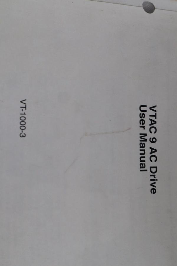 Used ROCKWELL AUTOMATION 9VT401-011HTANNVTAC 9 HVAC DRIVE 7.5 HP #2232