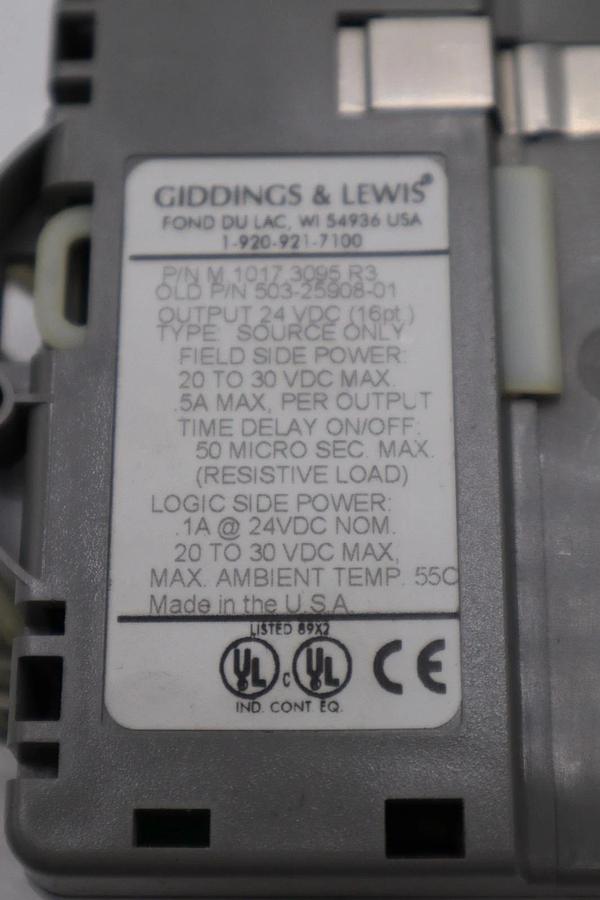 Used DANAHER MOTION M.1017.3095 R3 / M10173095 R3 GIDDINGS & LEWIS MODULE #6041