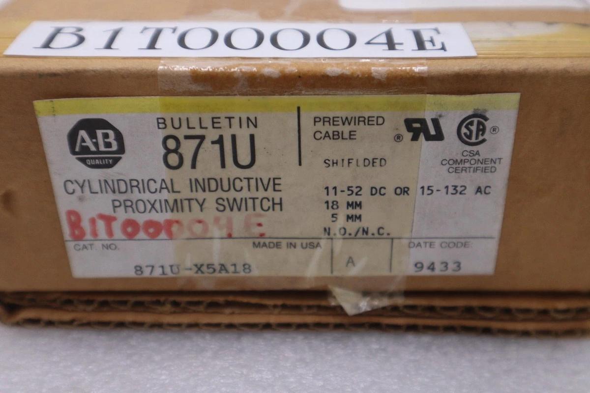 NEWOPEN BOX AB ALLEN BRADLEY 871U-X5A18 PROXIMITY SWITCH 871UX5A18 STK GF1425