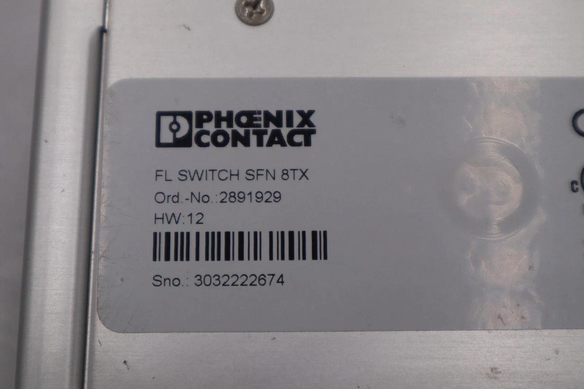 Used Phoenix Contact FL Switch SFN 8TX 8-Port Industrial Ethernet STOCK K-94C