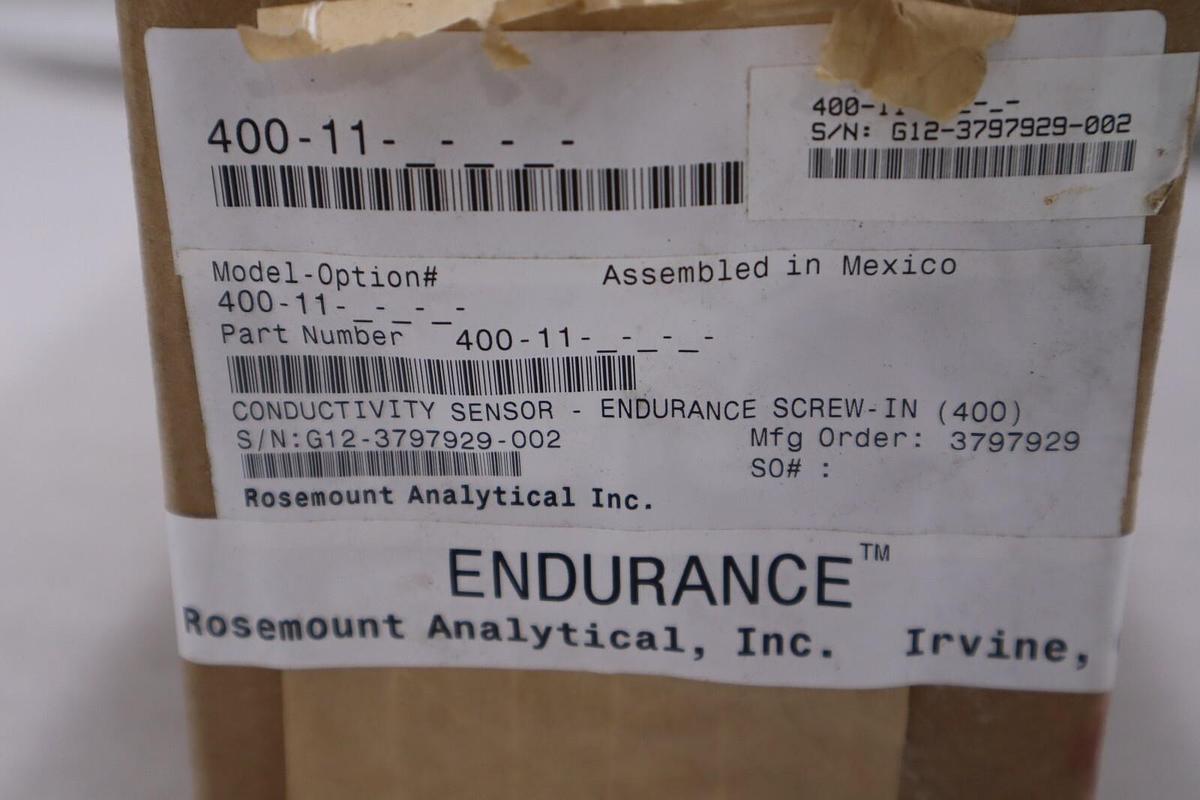 Used NEW- Rosemount Endurance Conductivity Sensor 400-11 STOCK 5578A