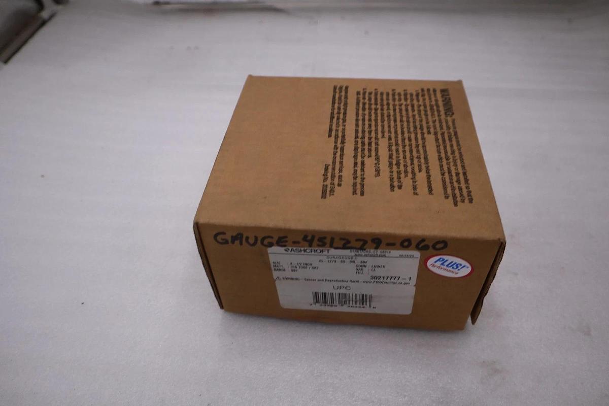 ASHCROFT 45-1279-SS-04L PRESSURE GAGE STOCK #GF-681A